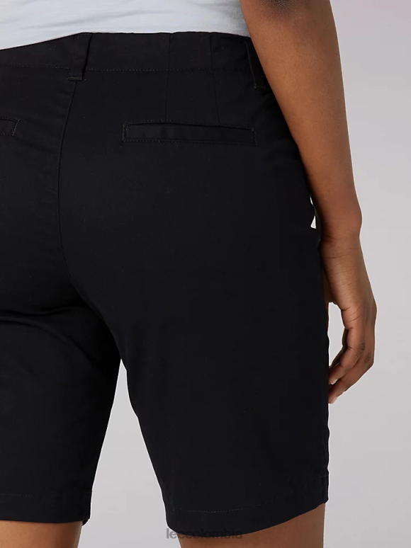 Lee mujer bermudas chinas de corte regular (petite) negro ropa Z6H6F317 - Image 4