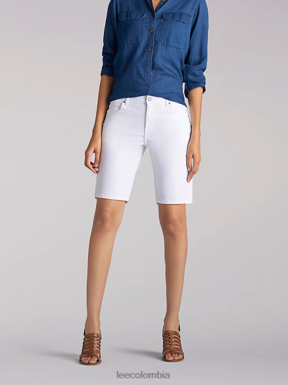 lee_mujer_bermudas_kathy_de_ajuste_relajado_blanco_ropa_z6h6f321.png Lee mujer bermudas kathy de ajuste relajado blanco ropa Z6H6F321 - Image 1