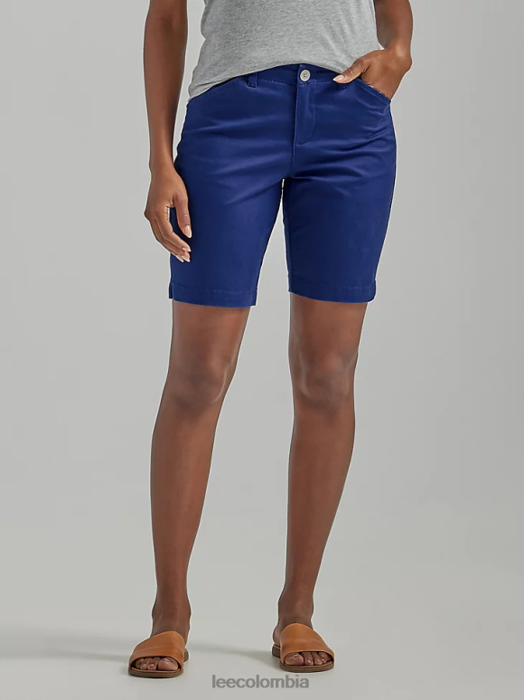 Lee mujer bermudas legendarias de ajuste regular azul medieval ropa Z6H6F306 - Image 1