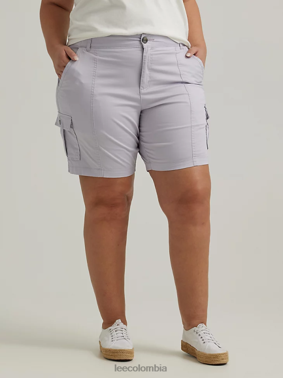 Lee mujer bermudas tipo cargo relajadas ultra lujosas y flexibles para llevar (más) niebla profunda ropa Z6H6F268 - Image 1