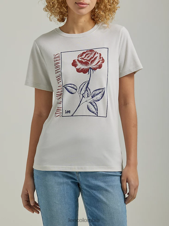 lee_mujer_camiseta_ajustada_con_grafico_oler_las_flores_roca_lunar_ropa_z6h6f355.png Lee mujer camiseta ajustada con gráfico "oler las flores" roca lunar ropa Z6H6F355 - Image 1