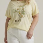 Lee mujer camiseta con estampado de flores (más) brezo bañado por el sol ropa Z6H6F352