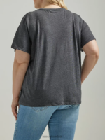 Lee mujer camiseta con gráfico de amor (más) negro azabache ropa Z6H6F391 - Image 2