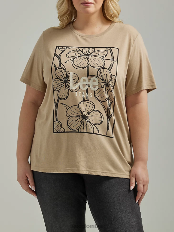 Lee mujer camiseta con gráfico de caja floral (más) gabardina ropa Z6H6F349 - Image 1