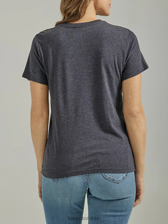Lee mujer camiseta con gráfico de contracción de piel de serpiente brezo caviar ropa Z6H6F387 - Image 2
