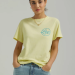Lee mujer camiseta con gráfico de guión brezo de azufre ropa Z6H6F371