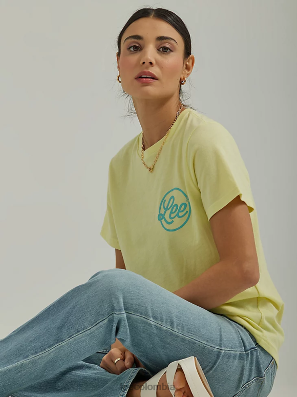 Lee mujer camiseta con gráfico de guión brezo de azufre ropa Z6H6F371 - Image 3