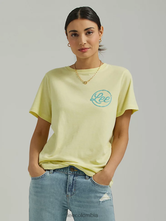 Lee mujer camiseta con gráfico de guión brezo de azufre ropa Z6H6F371 - Image 1