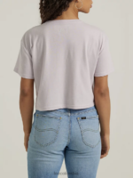 Lee mujer camiseta corta con estampado floral boyfriend Brezo lila brumoso ropa Z6H6F358 - Image 2