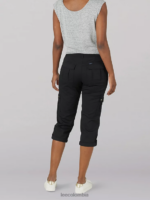 Lee mujer capri cargo relajado ultra lux con flex-to-go (pequeño) negro ropa Z6H6F460 - Image 2