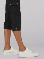 Lee mujer capri cargo relajado ultra lux con flex-to-go (pequeño) negro ropa Z6H6F460 - Image 5