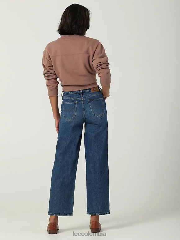 Lee mujer Colección europea vaqueros de pernera ancha y talle alto al máximo ropa Z6H6F167 - Image 2