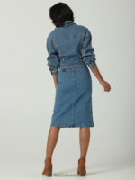 Lee mujer falda midi con cremallera lateral multiusos moderna vintage piedra de chester ropa Z6H6F420 - Image 2