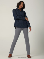 Lee mujer hd pantalon tobillero maven gris metálico ropa Z6H6F188