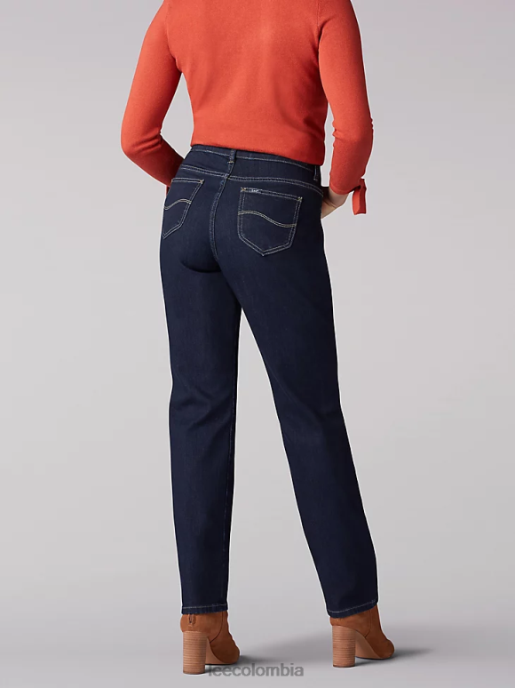 Lee mujer Jeans de pierna recta con ajuste relajado y adelgazamiento instantáneo, ajuste clásico (petite) herencia ropa Z6H6F36 - Image 2