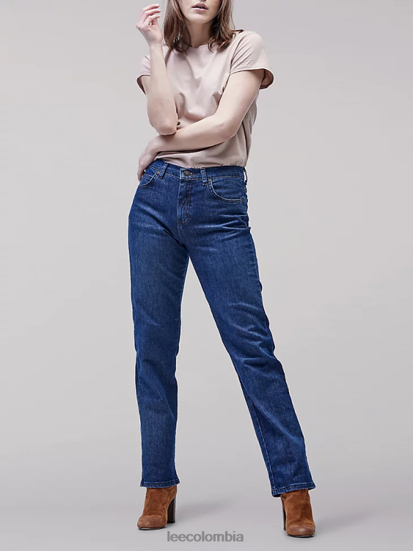 Lee mujer jeans originales de pierna recta y corte relajado (petite) enjuague premium ropa Z6H6F64 - Image 2