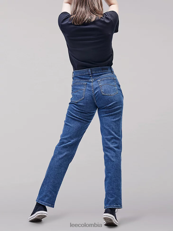Lee mujer jeans originales de pierna recta y corte relajado (petite) piedra premium ropa Z6H6F65 - Image 4