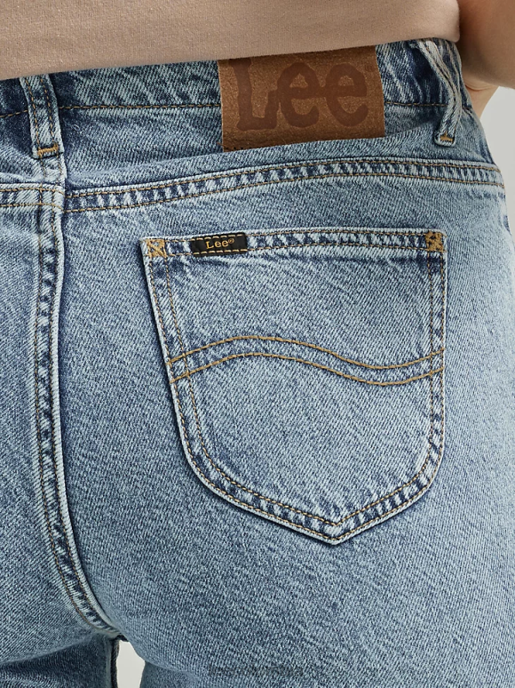 Lee mujer jeans rectos elásticos de talle alto santuario de luz ropa Z6H6F19 - Image 6