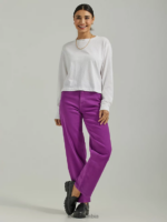 Lee mujer jeans tobilleros de color con pernera ancha y talle alto discoteca violeta ropa Z6H6F164