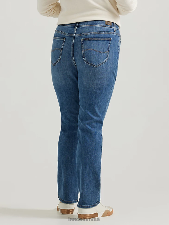 Lee mujer jeans ultra lux con movimiento flexible y ajuste regular con pernera recta (plus) enebro ropa Z6H6F74 - Image 2