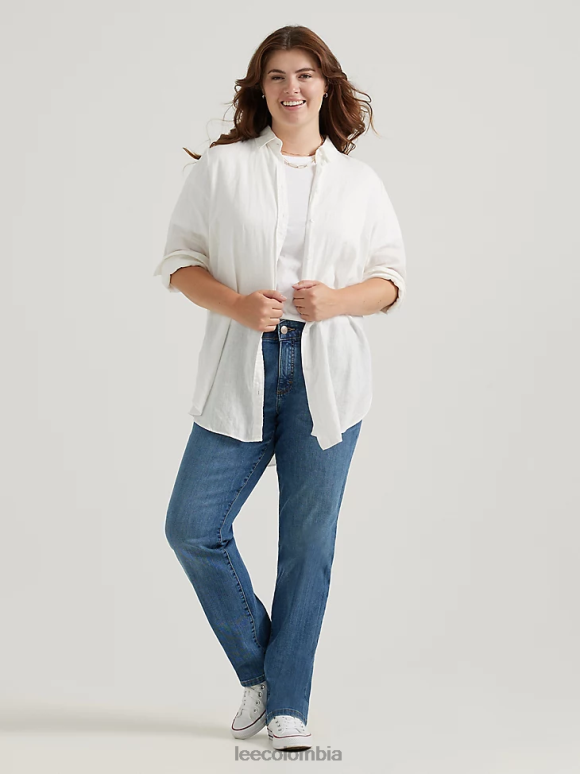 Lee mujer jeans ultra lux con movimiento flexible y ajuste regular con pernera recta (plus) seattle ropa Z6H6F73 - Image 2