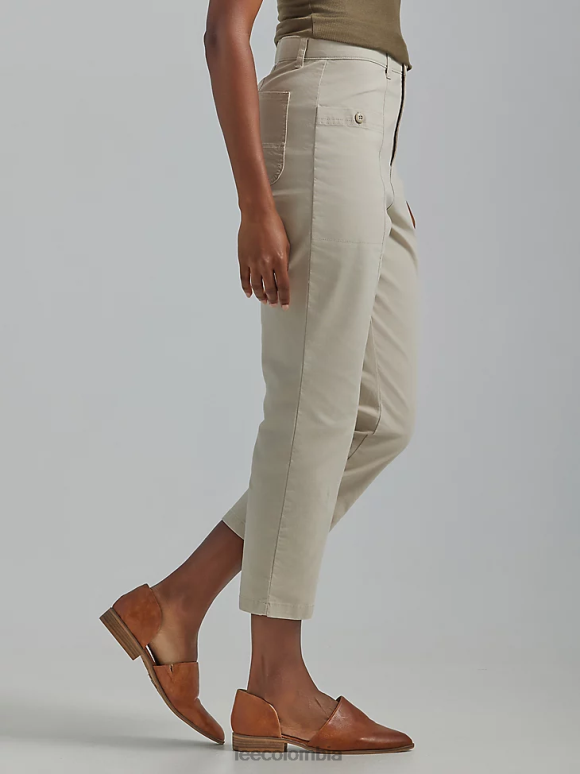 Lee mujer pantalón corto con costuras ultra lux beige pionero ropa Z6H6F179 - Image 3