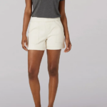 Lee mujer Pantalón corto utilitario sin cordones de tiro alto ultra lux gris gorra blanca ropa Z6H6F293