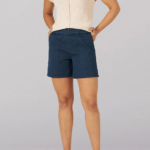 Lee mujer Pantalón corto utilitario sin cordones de tiro alto ultra lux remache azul marino ropa Z6H6F294