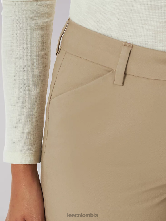 Lee mujer Pantalón de pierna recta y corte relajado sin arrugas (pequeño) linaza ropa Z6H6F218 - Image 2