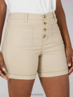Lee mujer shorts legendarios de talle alto y ajuste relajado con parches bronceado oxford ropa Z6H6F339 - Image 4