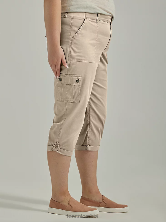 Lee mujer ultra lux con capri cargo relajado y flexible (plus) beige pionero ropa Z6H6F447 - Image 3