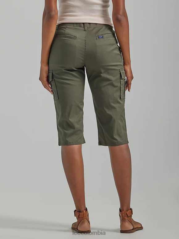 Lee mujer ultra lux con skimmer de carga relajado y flexible oliva frontera ropa Z6H6F428 - Image 2