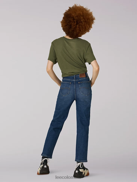 Lee mujer Vaqueros cortos Heritage de talle alto y ajuste relajado ojos índigo ropa Z6H6F452 - Image 2