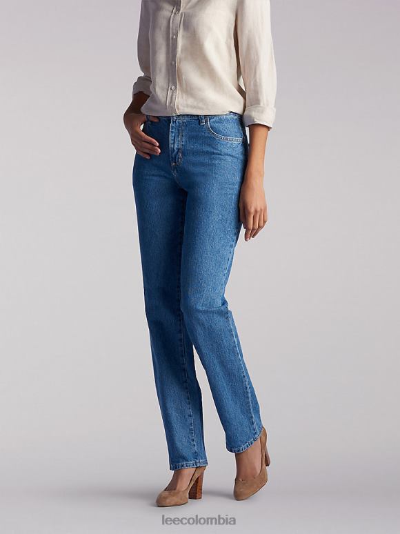 Lee mujer Vaqueros de pierna recta, corte relajado, 100 % algodón. aero ropa Z6H6F10 - Image 1