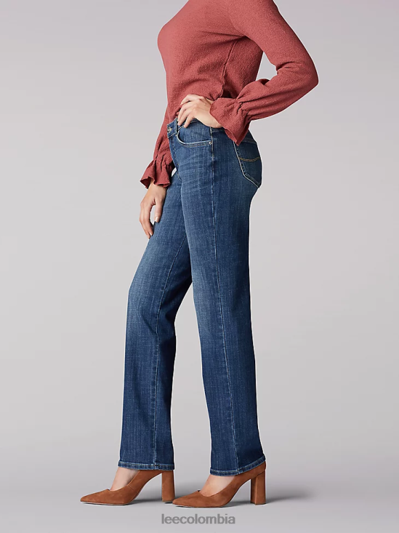 Lee mujer Vaqueros elásticos de corte relajado y pernera recta. hastiado ropa Z6H6F53 - Image 3