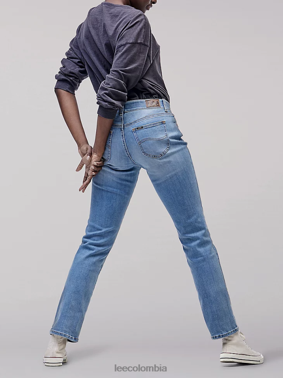 Lee mujer Vaqueros ultra lux con movimiento flexible, ajuste regular y pernera recta Costa norte ropa Z6H6F72 - Image 8
