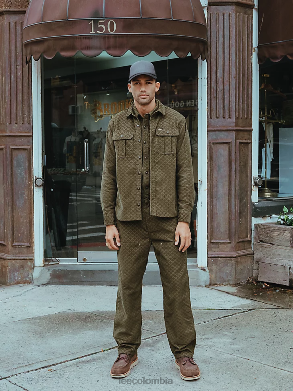 Lee x The Brooklyn Circus hombres camisa con botones de pana de Working West col rizada ropa Z6H6F939 - Image 5
