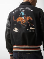 Lee x The Brooklyn Circus hombres Chaqueta de universidad negro ropa Z6H6F1144 - Image 2