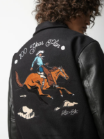 Lee x The Brooklyn Circus hombres Chaqueta de universidad negro ropa Z6H6F1144 - Image 12