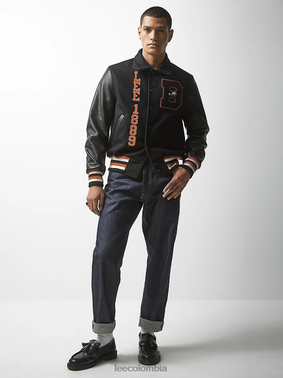 Lee x The Brooklyn Circus hombres Chaqueta de universidad negro ropa Z6H6F1144 - Image 6