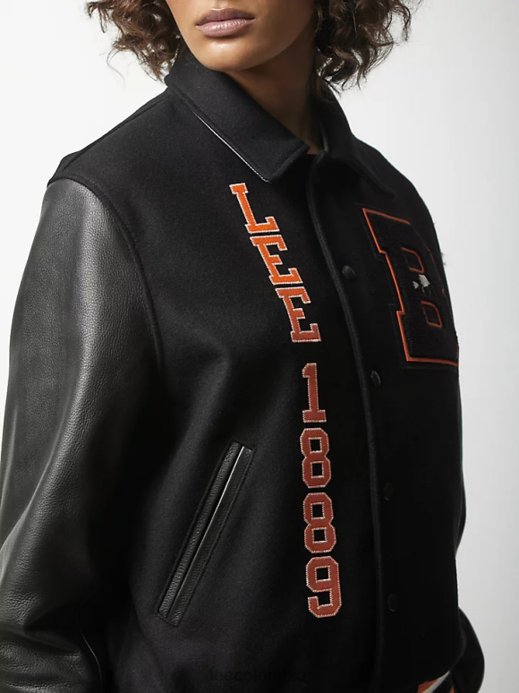 Lee x The Brooklyn Circus hombres Chaqueta de universidad negro ropa Z6H6F1144 - Image 9