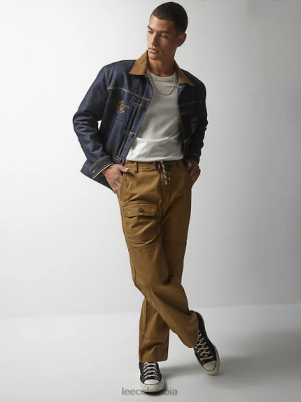 Lee x The Brooklyn Circus hombres pantalón con cordón caqui oscuro ropa Z6H6F833